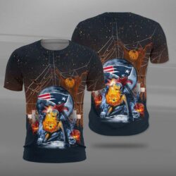 New-England-Patriots-3D-Horror-pumkin-T-Shirt-custom