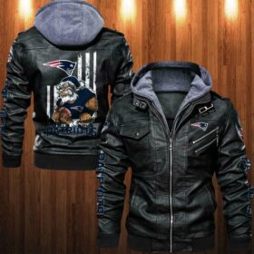 New England Patriots Angry Santa Claus custom Leather Jacket for fan