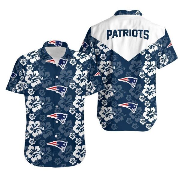 New England Patriots Flowers Hawaiian Shirt For Fans