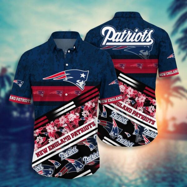 New England Patriots NFL Hawaii Aloha full 3D Shirt