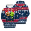 New England Patriots nfl Baby Groot And Grinch Best Friends Football Ugly Christmas Sweater For Fans 3D Hoodie