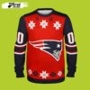 New England Patriots nfl Ugly Christmas Sweater custom name and number