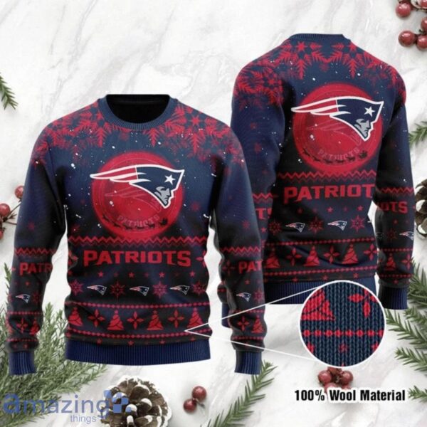 New England Patriots nfl red moon Christmas Sweater custom for fan