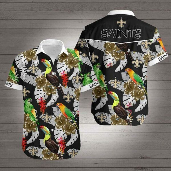 New Orleans Saints Hawaii parrot full 3D Shirt