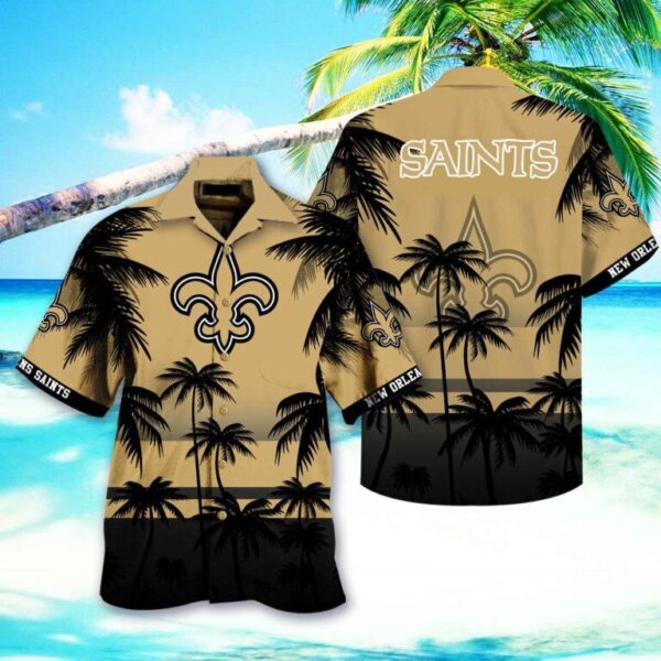 New Orleans Saints NFL HAWAIIAN SHIRT SHORT 3D FOR FANS 01