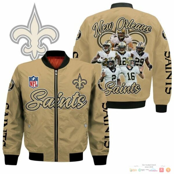 New Orleans Saints players NFL 3d bomber Jacket for fans
