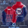 New York Giants 3D Hoodie Big Blue