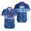 New York Giants Flower and Logo Hawaiian Shirt For Fans