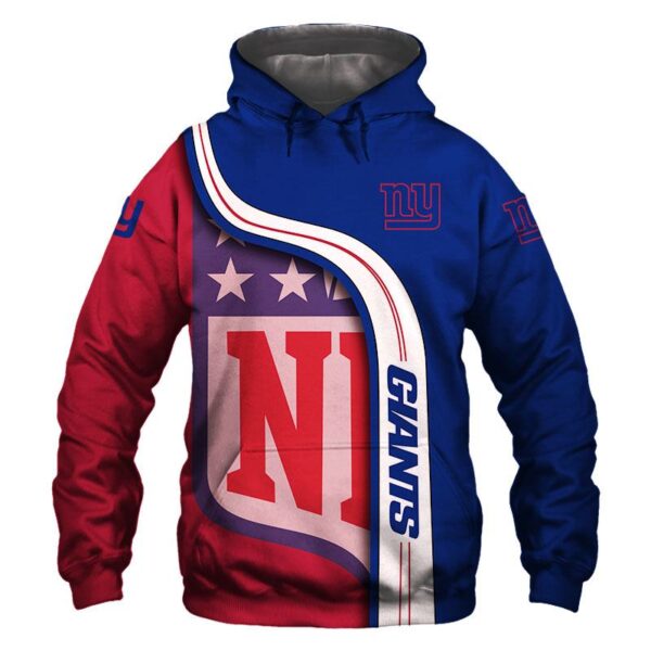New York Giants Hoodie 3D Pullover NFL For Fans
