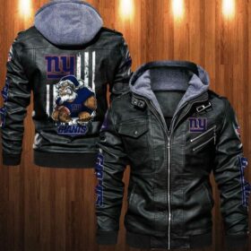 New York Giants nfl Angry Santa Claus Leather Jacket custom for fan