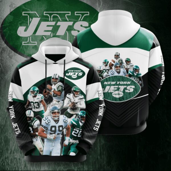 New York Jets 3D Hoodie All Team