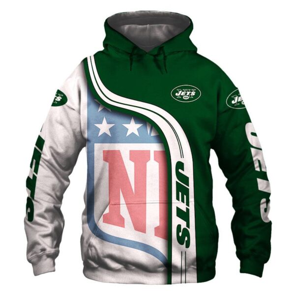 New York Jets Hoodie 3D Pullover NFL For Fans
