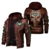 New York Jets NFL Punisher Skull Leather Jacket New