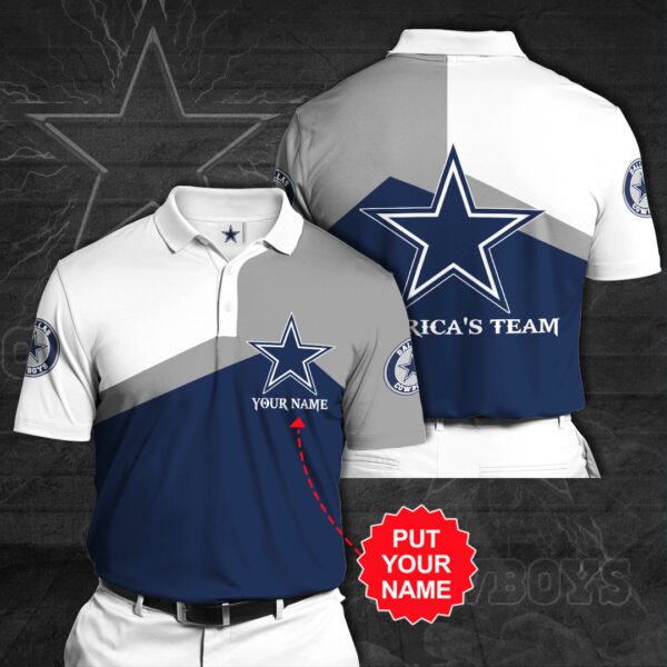 Nfl Dallas Cowboys full 3D Polo shirt for fans X13
