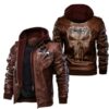 Seattle Seahawks NFL Punisher Skull Leather Jacket custom fan