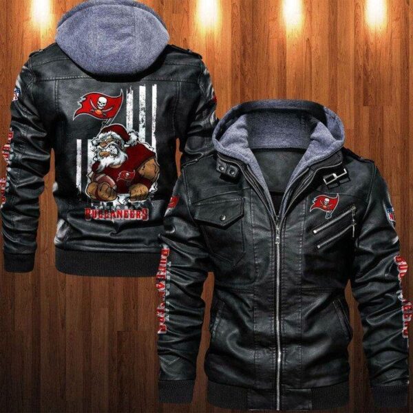 Tampa Bay Buccaneers Angry Santa Claus Leather Jacket custom For Fan