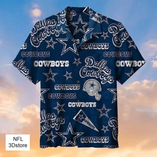 Team Dallas Cowboys Nfl Hawaiian full 3D Shirt for fans