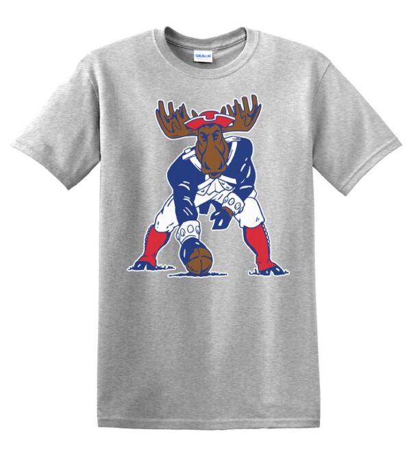 new england patriots nfl Minute Moose Throwback T shirt classic