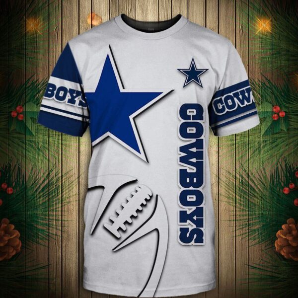 nfl Dallas Cowboys Graphic balls football 3d T shirt custom fan