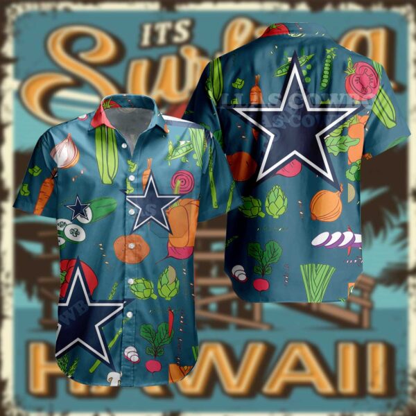 nfl dallas cowboys hawaiian shirt tropical vegetables for fans