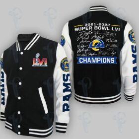2022 nfl Rams Super Bowl 56 LVI Autographed Baseball Jacket custom name for fan