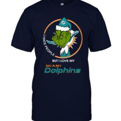 I Hate People But I Love My Miami Dolphins Grinch NFL T-shirt