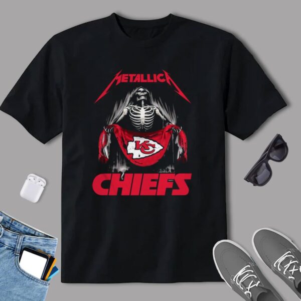 Kansas City Chiefs T Shirt NFL football metallica band custom shirt