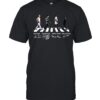 LARRY BIRD KEVIN MCHALE ROBERT PARISH RED AUERBACH ABBEY ROAD SIGNATURES T shirt