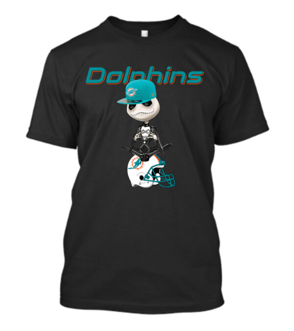 Miami Dolphins ft Jack Skellington T Shirt
