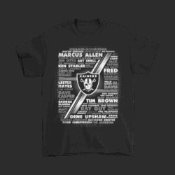 NFL American Football All Players Team Oakland Raiders T-Shirt For Fans
