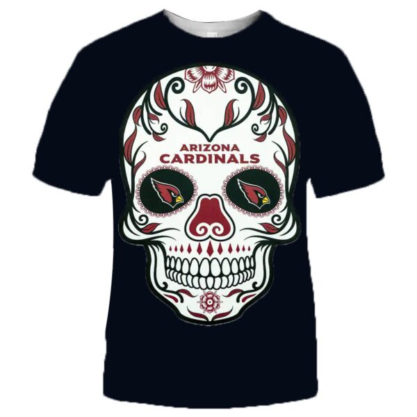 NFL Arizona Cardinals T shirt cool skull for fans