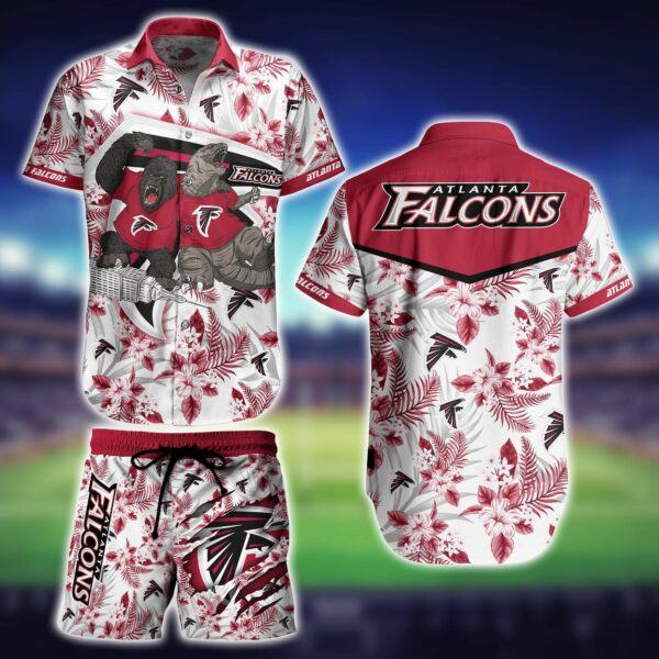 Atlanta Falcons Nfl Hawaiian Shirt Short 3d For Fans-1