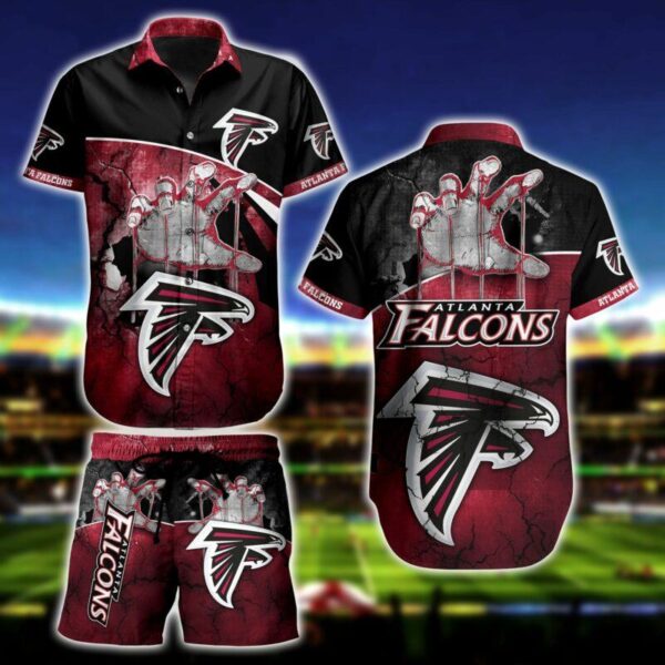 NFL Atlanta Falcons Hawaiian Shirt Short 4