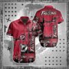 NFL Atlanta Falcons Hawaiian Shirt Short Skull 3D NFL Atlanta Falcons Hawaiian Shirt Short Skull 3D
