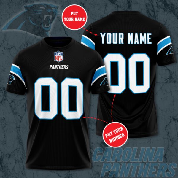 NFL Carolina Panthers T shirt 3D Custom Your Name