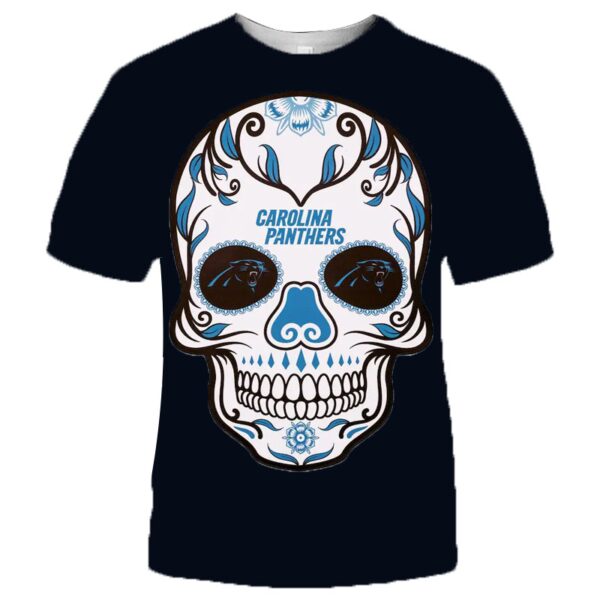 NFL Carolina Panthers T shirt cool skull for fans