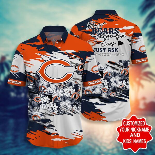NFL Chicago Bears Personalized football 3d Hawaiian Shirt