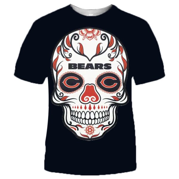 NFL Chicago Bears T shirt cool skull for fans