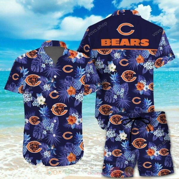 NFL Chicago Bears aloha Hawaii full 3D Shirt short