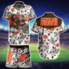 NFL Cleveland Browns Hawaiian Shirt Short Kingkong Godzilla