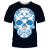 NFL Detroit Lions T-shirt cool skull for fans NFL Detroit Lions T shirt cool skull for fans