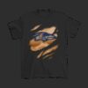 NFL Football Logo 3D Art Chest Baltimore Ravens Tattoo T Shirt For Fans