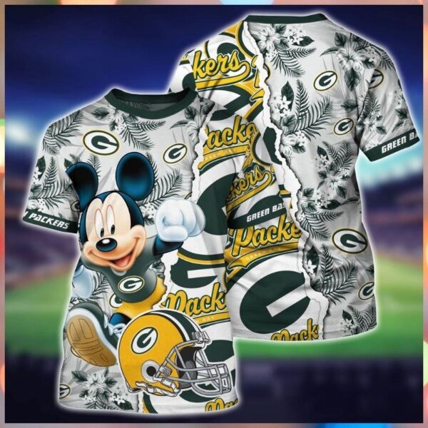 NFL GREEN BAY PACKERS MICKEY full 3D T SHIRT for fans