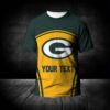 NFL Green Bay Packers Curve Style Sport football 3d T shirt custom for fans