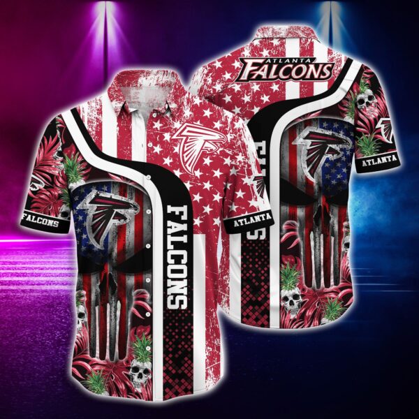 NFL Hawaiian Shirt Atlanta Falcons and Tshirt skull