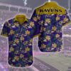 NFL Hawaiian Shirt Baltimore Ravens Logo For Fans 01