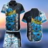 NFL Hawaiian Shirt Carolina Panthers Baby Yoda Floral and Short 3D