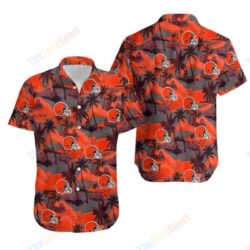 NFL Hawaiian Shirt Cleveland Browns Coconut Tree 3D