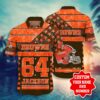 NFL Hawaiian Shirt Cleveland Browns Shorts Tshirt star Custom Name Number