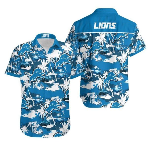 NFL Hawaiian Shirt Detroit Lions Tommy Bahama 3D